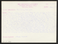 [verso] Since coming to New York City in the spring of 1944 from the Gila River Relocation Center, Mr. and Mrs. ...