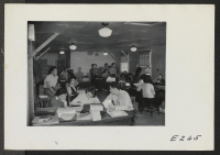 [recto] A view of the office section of the Education Director, J. A. Trice. ;  Photographer: Parker, Tom ;  Denson, Arkansas.