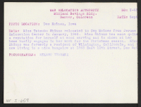 [verso] Miss Tatsuko Shinno relocated to Des Moines from Jerome Relocation Center in January, 1944. Miss Shinno has made quite a ...