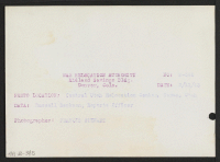 [verso] Russell Bankson, Reports Officer. ;  Photographer: Stewart, Francis ;  Topaz, Utah.
