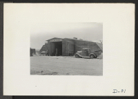 [recto] Tule Lake, Newell, Calif.--A potato warehouse used to store and cut seed potatoes by the evacuee farmers at this War ...