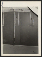 [recto] Poston, Ariz.--Site #1--Typical shower facilities at this War Relocation Authority center for evacuees of Japanese ancestry. ;  Photographer: Clark, Fred ;  Poston, Arizona.