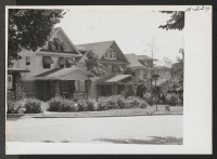 [recto] A type of home in one of Kansas City's residential sections where relocated Japanese-Americans, employed in Kansas City, have found vacancies. ;  Photographer: Mace, Charles E. ;  Kansas City, Missouri.