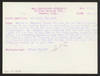 [verso] With the aid of a map of New York City, Mrs. Yukie Hara, receptionist in the district WRA relocation office, ...