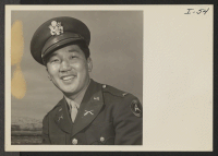 [recto] Second Lieutenant Moe Yonemura is with Company C, 442nd Division at Camp Shelby Mississippi. He recently returned from Fort Benning, ...