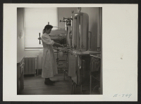 [recto] Hospital Series. Operating room sterilizer. ;  Photographer: Stewart, Francis ;  Hunt, Idaho.