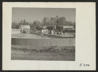 [recto] A view showing the sewage disposal plant which is under construction at the Jerome Center. ;  Photographer: Parker, Tom ;  Denson, Arkansas.