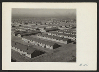 [recto] A general all over view of the emergency center looking north and west. ;  Photographer: Parker, Tom ;  Amache, Colorado.