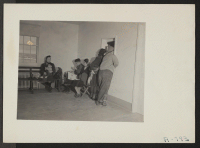 [recto] Hospital Series. Out patient waiting room. ;  Photographer: Stewart, Francis ;  Hunt, Idaho.