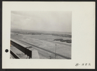[recto] A panorama view of the Central Utah Relocation Center, taken from the water tower. ;  Photographer: Stewart, Francis ;  Topaz, Utah.