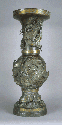 Bronze urn, dragon & cranes 37" tall