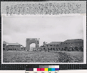 Destruction of the Stanford Memorial Arch and church [photo]