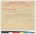 Telegram to Surgeon General Syman from Dr. G.H. Richardson: recto