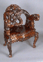 Chair; hand carved