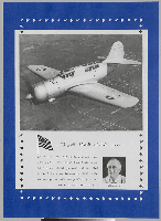 [The new bomber; Arabic text; view of U.S. Navy airplane in flight, taken from above. (A Curtiss SB2C Helldiver?)]