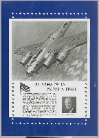 El arma de la victoria final [The weapon of supreme victory; B-17 "Flying fortress" airplane image, taken from above aircraft.]