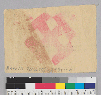 [front:] [stamped card?: description: cross on both sides]