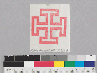 [front:]: [stamped card?: description: cross: (6 x 5 cm)]